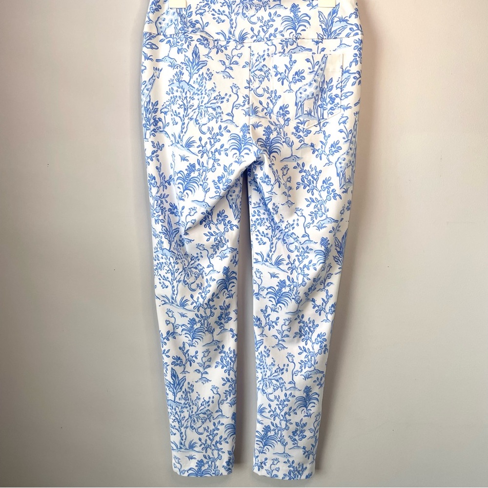 Lilly Pulitzer Luxletic Corso Pants Resort White Tall Tales Golf Athleisure Sz 4 - Picture 8 of 16